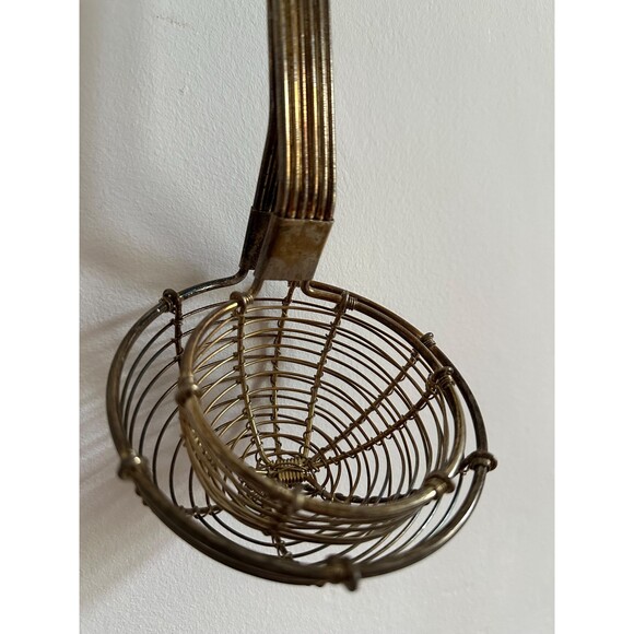 French vintage draining ladle, double wire, drainer, retro kitchen utensils x2 - Picture 4 of 4
